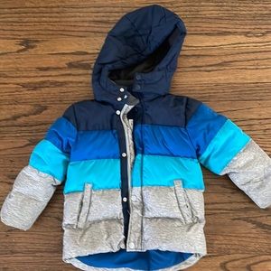 Gap 4T blue and gray puffer winter coat